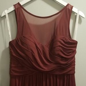 David's Bridal Wine Bridesmaid Dress 8 Merlot